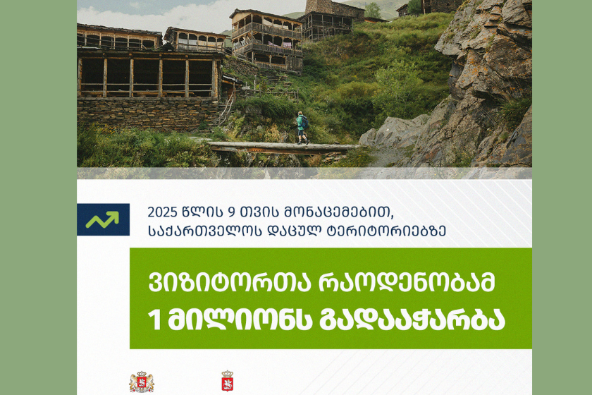საქართველოს დაცულ ტერიტორიებზე ვიზიტორთა რაოდენობამ 1 მილიონს გადააჭარბა