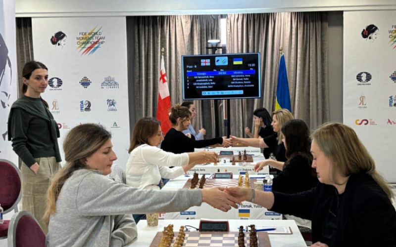 ჭადრაკში საქართველოს ქალთა ნაკრებმა უკრაინა დაამარცხა და მსოფლიო ჩემპიონატზე მორიგი გამარჯვება მოიპოვა