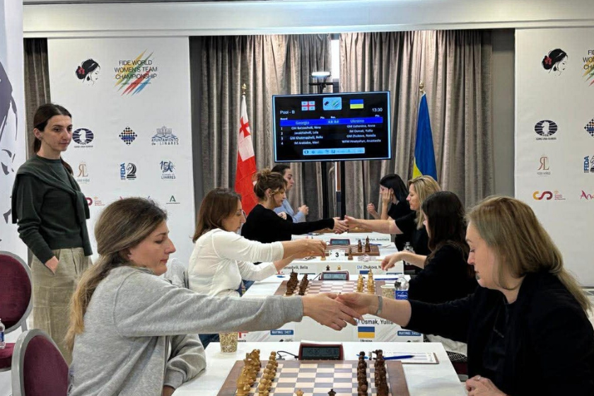 ჭადრაკში საქართველოს ქალთა ნაკრებმა უკრაინა დაამარცხა და მსოფლიო ჩემპიონატზე მორიგი გამარჯვება მოიპოვა